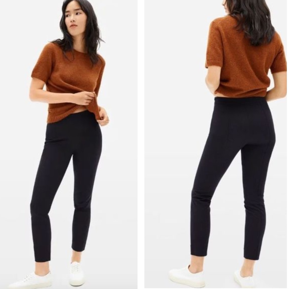 Everlane side-zip cotton stretch skinny pants 2